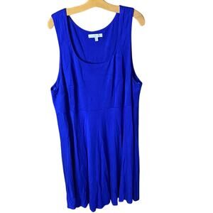 Marybelle Royal Blue Dress 4X Plus size sleeveless USA made rayon spandex blend